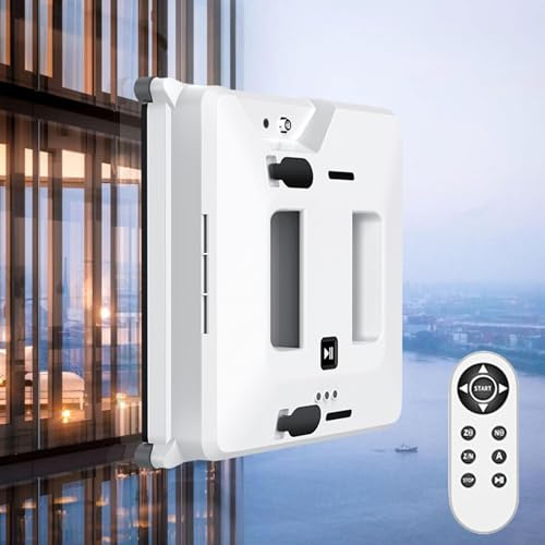 LVSEWOA Robot Aspirador limpiacristales, limpiacristales robótico - Sistema Inteligente de Doble aspersor automático | Ultrafino de 6,5 cm, máquina
