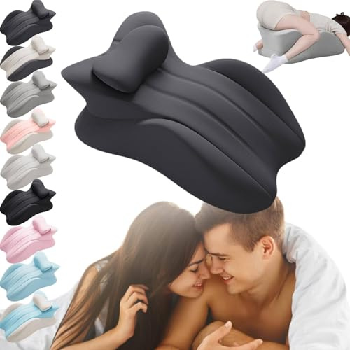 Cojín de cadera para parejas, almohada multifuncional para levantamiento de cadera, cojín de glúteos para parejas, almohadas de cuña de espuma viscoelástica cómodas multiposición, proporciona apoyo