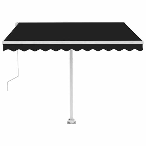 Standmarkise Automatisch 350x250 cm Anthrazit - Pulverbeschichtetes Aluminium & 100% Polyestergewebe mit PU-Beschichtung - Perfekter Sonnenschutz für Terrasse und Garten