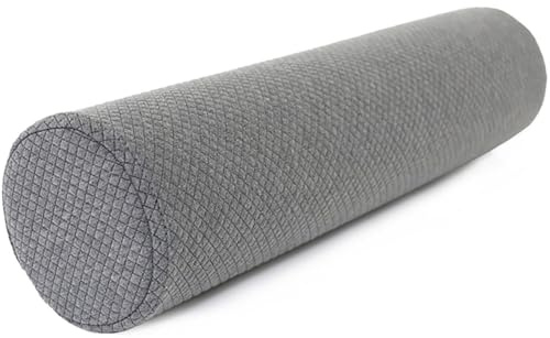 UWOBTN Nackenrolle & Rollenkissen 40/60/70/50/90cm - Weich Zylindrisches Multifunktionskissen für Nacken, Rücken, Knie - Abnehmbarer Bezug, für Bett, Sofa, Reise(Grau,20x70cm/8x27in)