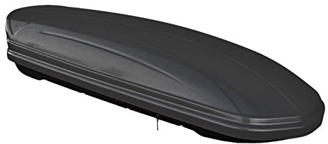 Skibox Dachbox matt schwarz VDP-MAA460M großer Dachkoffer für Ski 460 Liter abschließbar + Alu-Relingträger Dachgepäckträger kompatibel mit VW Touran Kombi 03-14