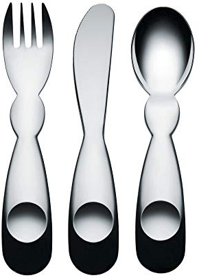 Alessi AM41S3 Alessini Set di Posate per Bambino in Acciaio Inossidabile 18/10, Lucido