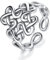 AEONSLOVE Anello Nodo Celtico Rétro, Anello Regolabile in Argento Sterling 925, Idea Regalo per Donna Ragazze