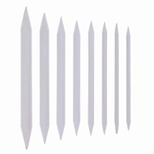8pcs Estompe en Papier Dessin Crayon Estompeur Tortillions Blending Stump Croquis Stylos Alliant
