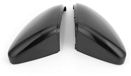 Prämie 2ST Seitenspiegelabdeckungen for VW for Golf 7 MK7 7.5 GTD R GTI for Touran L E-GOLF Rückspiegel Fall Trim Cap Schwarz