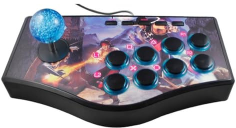 Joselin Joystick Usb per Controller di Giochi Arcade Retrò per Ps2 / / Pc/Android Smart Tv Vibratore Incorporato Joystick un Direzioni (A)