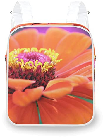 Sac à dos à bandoulière en forme de dahlia orange multifonction, Multicolore 12, Taille unique,