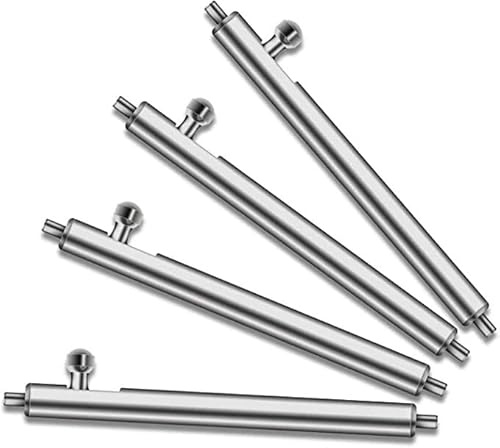 Niboow [4 Stück 20mm Quick Release Premium Edelstahl Federstege, Durchmesser 1,50mm Federstifte Federstegwerkzeug Uhrenstifte Spring Bars für Uhren Armbänder