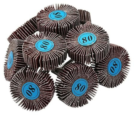 20 levigatrici a ventaglio, abrasive, ruote per lucidatura, grana 80, levigatrice lamellare, scomparti abrasivi, accessori per la lucidatura per avvitatore a batteria Dremel Rotary Tools