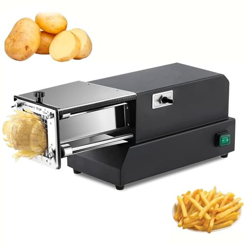 Cortador eléctrico de patatas fritas, cortador profesional de patatas fritas comercial y doméstico, cortador de patatas, picador eléctrico de verduras, adecuado for patatas, zanahorias, manzanas(Color