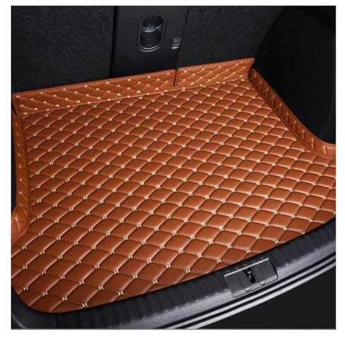 FACSER Kofferraum Matte Für Mercedes Für Benz GLB 5seat 2020 2021 2022 PU Leder Custom Car Kofferraummatten Boot Liner Matte Teppich Innenteile Kofferraum Schutzmatte(Braun)