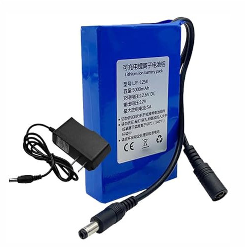 12V,5Ah, 12V 5000Mah/ 6000Mah/ 7000Mah/ 9000Mah/ 45000Mah Rechargeable Lithium Battery, 12 Volts Lithium Battery Pack, for 12V Portable Power Device with Charger