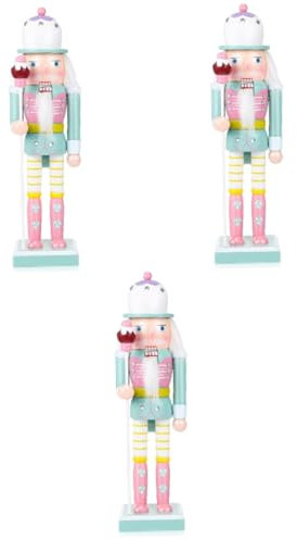 Zerodeko 3 Pièces Soldat Casse-Noisette Guirlande De Noël Haut Figurine De Casse-Noisette De Noël Soldats Feston Alimenté Porte Soldat Casse-Noix Fille Casse-Noisette Armée en Bois