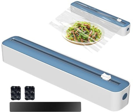 Distributeur de film alimentaire - Distributeur et coupe-film alimentaire - Coupe-feuille d'aluminium - Distributeur de film alimentaire - Rangement de sacs alimentaires - Organiseur pour la maison