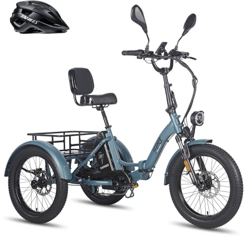 Fafrees F20 Mate E Bike Dreirad für Erwachsene Strassenzulassung [ Offiziell ] Damen Ebike Herren 180kg, Fat Elektrofahrrad 48V, Elektro Fahrrad 3 Räder für Senioren, elektrisch 3 Rad Fahrrad faltbar