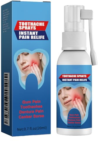 Mnozreo Spray para el Cuidado de las Encías,Tratamiento Inmediato de los Dientes,Alivia el Dolor de las Encías,Spray Portátil De Dolor De Muelas,Spray Bucal Gingival,20ML