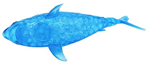 Spongy Dolphin Bead Stress Ball Toy Squeezable Stress Relief Funny Anti Stress Pops It Fidget Reliever Stress Vent Toy for Kids Adults 10ml Blue (BCA)