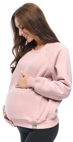 MijaCulture mammamode 2-i-1 amningströja och mammatröja, amningströja, Olivia M019, ROSA, L-XL