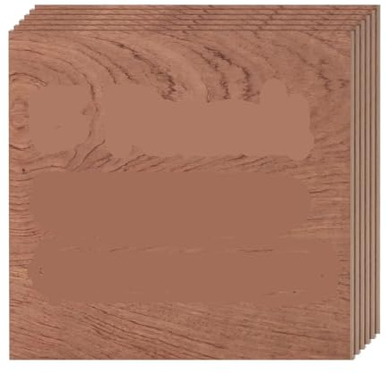 Unbearbeitete Holzplatten 6er-Pack Bubinga-Sperrholzplatten, 30 x cm, dünnes, unbehandeltes Holz for Laserschneiden und Gravieren, DIY-Bastelprojekt for Erwachsene(6mm 6pcs)