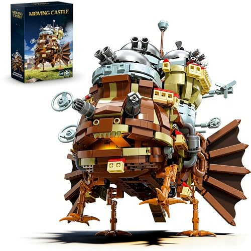 DrmBeyd Magisches Wandelnde Schloss Bauspielzeug, Ideas Schloss Architecture Klemmbausteine Set, Anime Burg Bausteine Sammel Modell Heim Büro Dekor, Geschenk für Filmfans (1513 Teile)