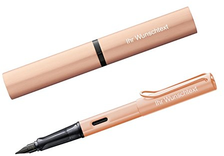 Lamy Füllhalter Lx RAu Modell 076, Feder F, inkl. Laser-Gravur, Farbe rosegold