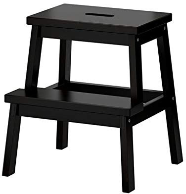 Klapptreppe Klappstufen Klapptritt Trittleiter 2 Stufen Holz Leicht Tritthocker Multifunktions-Treppenstuhl für Kind Erwachsene für Bad Bibliothek Home - max. 150 kg,2 Farbe