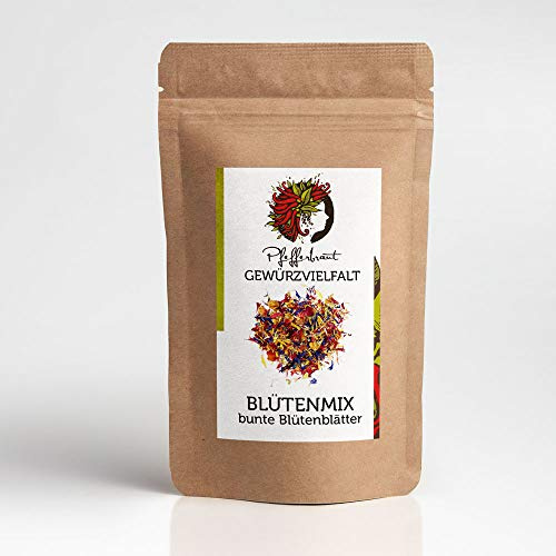 Backe Backe Kuchen - 15 g Blütenmix ohne Kelch - essbare Blüten - Kornblumenblätter, Ringelblumenblätter, Rosenblätter