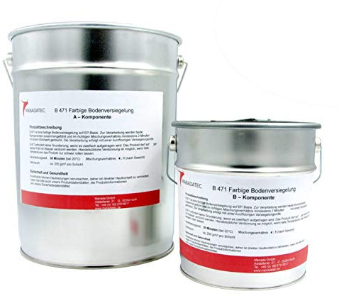 MANADATEC 2k Epoxidharz Bodenbeschichtung 5kg I RAL 6002 Laubgrün I Lösemittelfrei, Umweltfreundlich & Geruchsneutral I Beschichtung für Garagen- & Kellerböden I Hohe Schlagfestigkeit