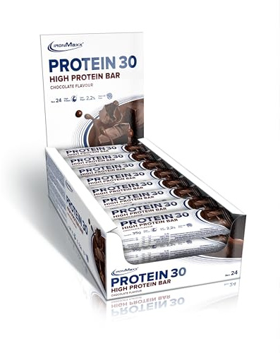 IronMaxx Protein 30 Chocolate 6 x 35 g | Barritas Proteicas Altas en Proteínas | Bajo en Azúcar | Con Vitaminas | Sin Aceite de Palma | Snack Proteico para Estilo de Vida Activo