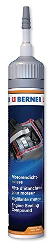 Berner sigillante Motore Alte Temperature Nero, Silicone Nero per Auto Forma guarnizioni, Anelli di Tenuta, Cartuccia da 200 ml