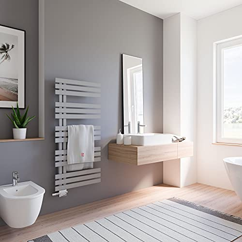 Schulte Designheizkörper Emma, Größe: 123,6 x 60 cm Stahl pulverbeschichtet, Farbton: Reflex-Grau H025123660 73