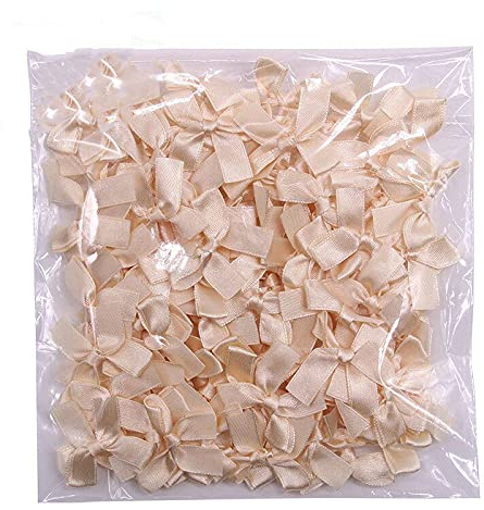Satin Schleifen,100 pcs Satinband Mini Schleifen zum Basteln Klein Schleifer für Hochzeit Geburtstagsfeier Dekoration Geschenkverpackung Bastelbedarf