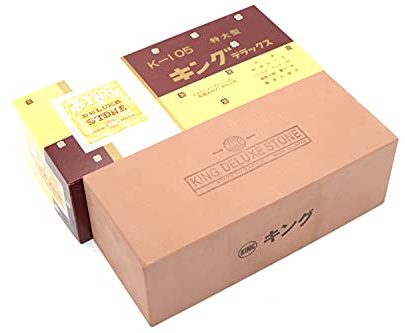 Piedra de afilar japonesa extra grande King K-105 800 grano #800 mantenimiento afilado hoja Cuchillos de cocina Herramientas de bricolaje y jardinería fabricadas en Japón