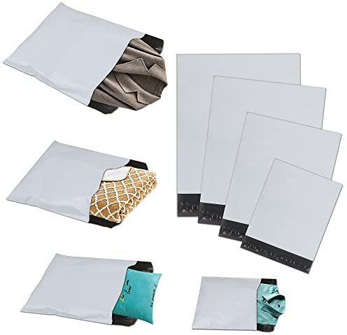 huruirui Enveloppe Plastique Expedition 30x42cm/40x55cm/50x60cm/50x70cm Grand Emballage Colis Vinted Plastiques Auto-Adhésive et Imperméables Sacs d'expédition Pochette envoie colis 30pcs