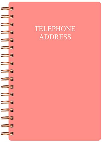 Telephone Address & Birthday Book with Tabs, Address Log Book for Contacts, with Phone Numbers, Addresses, Birthday & Password. Alphabetical A-Z Organizer, Rose, 3.5x5.25 inch