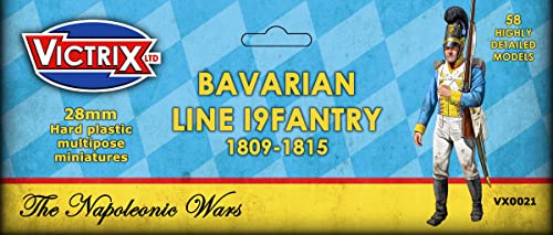 VICTRIX – Bayerische Infanterie – 58 Figuren – Napoleonische Kriege – 28 mm Kunststoff-Miniaturen – Tabletop Miniaturen