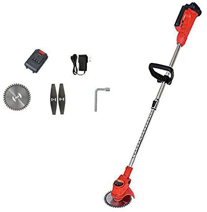 Tondeuse à Gazon Manuelle sans Fil 21 V, Tondeuse à Gazon à Piles 1300 W avec Batterie au Lithium graphène et Chargeur Rapide, Coupe-Bordure électrique pour Bordure/Coupe derrière
