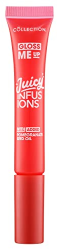 Collection Cosmetics Gloss Me Up Juicy Infusion Pink Lip Gloss, With Added Pomegranate Seed Oil, For Dry Lips, Watermelon Scented, 9ml