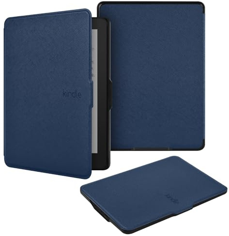 BYCeKe kompatibel mit Kindle 6,8'' Paperwhite 11. Generation Hülle 2021 (Modell: M2L3EK/M2L4EK), Leichte PU Leder Schutzhülle mit Handschlaufe und Auto Schlaf/Wach Funktion,Blau