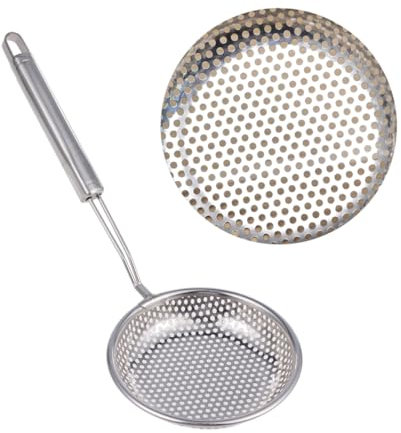 MAGICLULU Schöpflöffel Mit Loch Hitzebeständiger Abtropflöffel Für Frittieren Küche Und Restaurant Effektive Ölfilterfunktion Ergonomischer Griff Für Gemüse Und