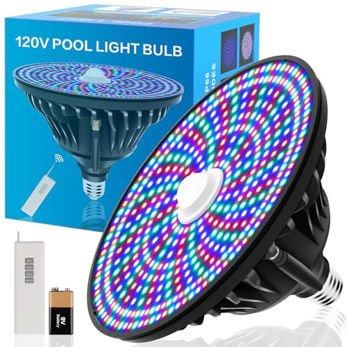 CEDIO 120V 90W Pool Lights for Inground Pool, Led Pool Light Bulb for Inground Pool, Color Changing Underwater Pool Light with Remote Control, E26/E27 Replacement