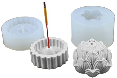 2 Stück Form Räuchergefäß Silikonformen for Epoxidguss Räucherstäbchenhalter Aufbewahrung Harzform Display Dekor Basteln Räucherstäbchenhalter Formen for Beton Epoxidharz/1438