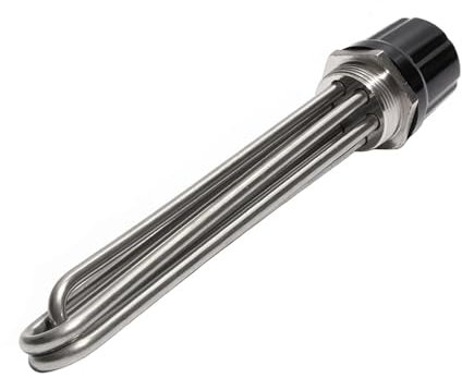 QCUXLRND 1 1/4 BSP/DN32/42mm 304 Stainless Steel Immersion Boiler Heater Electric Heating Element 3KW/4.5KW/6KW/9KW/12KW cuicui (Size : 220V, Color : 6KW 250mm 304SUS)