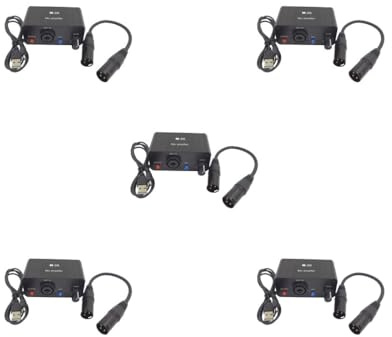 NeaxgeandX 5 set of Microphone Preamp Durable Power Charging Stereo Amp Mic GAIN Booster XLR male to male