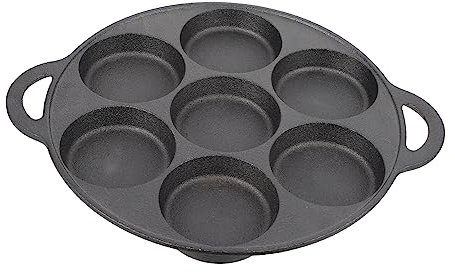Alipis Padella Antiaderente A 7 Fori Pentola Per Pancake Antiscivolo Design Ergonomico Pentole in Ferro