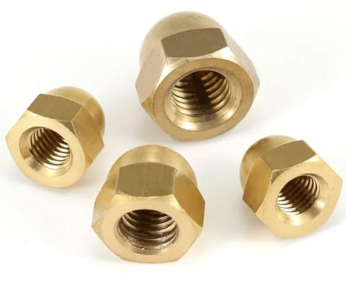 KVLHCSVA Messing-Überwurfmutter, Sechskant-Eichelmutter, Kuppelabdeckungen, Kupfer-Blindmuttern, M3, M4, M5, M6, M8, M10, M12, M14, Abdeckung, dekorative Schraubkappe für Möbel
