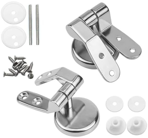 WC-Sitz Befestigungs set, WC Sitz Scharniere, WC Sitzscharnier Satz für Toilettensitz- Befestigung für WC Sitz Abdeckung Deckel Universal Zubehör, Armaturen Perfekte Ersatz Scharniere