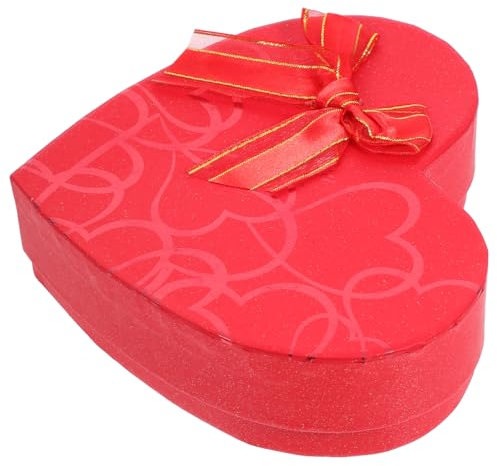KOMBIUDA HerzföRmige Geschenkbox Rot Mit 10 Geteilten FäChern Leere Schokoladen Verpackung FüR Valentinstag Und Besondere AnläSse Pralinenschachtel