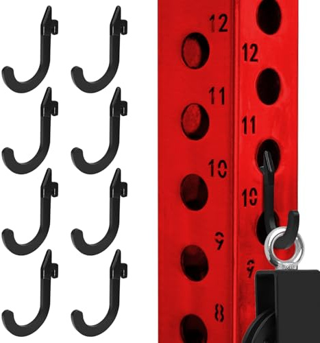Topfinder Haken für Power Squat Rack, Schwerlasthaken Hantelständer Zubehör Power Rack Storage Hooks