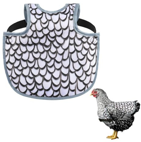 KEQAR 1 Stück Hühnersattel Für Hennen - Warnweste für Hühner - Adjustierbarer Schutzschürze Wasserdicht Hühnerbekleidung, Tierschutz Flügelprotektor Für Geflügelhaltung Stall & Auslauf